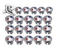 Hot and Cold Indicator - 20PCS Temperature Indication, Faucet Handle Index Buttons, Cold Screw Cover Caps | Hot and Colld Signs Buttons, Hoot/Coold Water Label for Kitchen