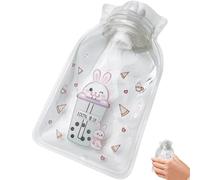 Hot Bottle Water Bag, Hand Warmer Warm Water Bag, Portable Hot Water Bottle, Transparent Hot Bag, Cartoon Warm Water Bottle, Hot & Cold Compress, Lightweight Hand Warmer