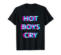 Hot Boys Cry Good Boys Don't Cry Camiseta gráfica económica, Hombre, Negro, S