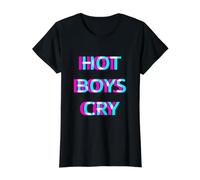 Hot Boys Cry Good Boys Don't Cry Camiseta gráfica económica, Mujer, Negro, L