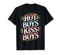 Hot Boys Kiss Boys Orgullo Queer LGBTQ - Camiseta