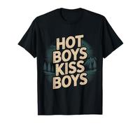 Hot Boys Kiss Boys Orgullo Queer LGBTQ |- Camiseta