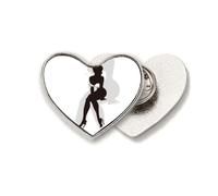 Hot Bra Beautiful Woman Art Deco Fashion Heart Metal Pin Clip Love