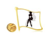 Hot Bra Beautiful Woman Art Deco Fashion - Pin de solapa de metal dorado