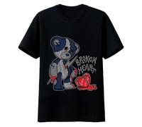 Hot Casual Mens Clothing Teddy Bear Unisex T Shirt Vintage T Shirt Men Broken Heart Logo Graphic Fashion Hip Hop Tops