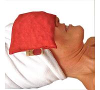 Hot Cherry Pit Eye Pillow - Almohada para el ojo de hueso natural, alivia el dolor muscular, alivia la tensión, dolores de cabeza, artritis, terapia de frío/calor, apto para microondas, ojo Pilloe, Denim rojo, teñido natural., 1