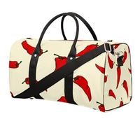 Hot Chilli - Bolsa de viaje con asa de equipaje para mujer y hombre, diseño de pimientos rojos, Chile picante, 17.4(L) x 8.3(W) x 9.5(H) inch