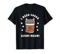 Hot Chocolate Cat Cozy Cocoa Kawaii Winter Vibes Camiseta