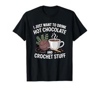 Hot Chocolate Crochet Marshmallow Cozy Winter Vibes Camiseta