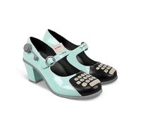 Hot Chocolate Design Chocolaticas - Zapatos de tacón Medio Mary Jane para Mujer, Máquina de Escribir, 43 EU