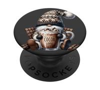 Hot Chocolate GNOME Dad For Cocoa Lover and Sweater Weather PopSockets PopGrip Adhesivo