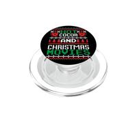 Hot Cocoa and Christmas Movies Ugly Sweater Winter Art PopSockets PopGrip para MagSafe