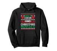 Hot Cocoa and Christmas Movies Ugly Sweater Winter Art Sudadera con Capucha