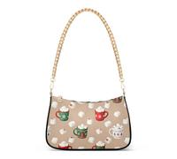 Hot Cocoa Marshmallow - Bolso cruzado de mano con cadena de moda, regalo de cumpleaños para mujer