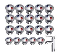 Hot Cold Indicator - 20PCS Faucet Handle Index Buttons | Replacement Faucet Parts for Kitchen, Bathroom, Hot/Colds Water Signs, Hots or Cold Labels, Reliable Faucets Knob Accessories