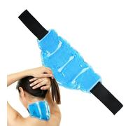 Hot Cold Neck Wrap - 16 * 33cm Gel Ice Pack | Flexible Reusable Neck Cooling Heating Pad | Flannel PVC Necks Compress For Sports Recovery, Muscle Relaxation, Gym Workout