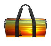 Hot Colors of The Sun Beautiful Sunset Over The Sea Sports Gym Bag Fitness Workout Duffel Bag Travel Bag Tote Equipment Bag for Women Men, multicolor, 17.7x9x9 inches