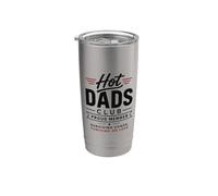 Hot Dads Club Miembro orgulloso que sobrevive al caos Humor Vaso térmico de acero inoxidable de doble pared