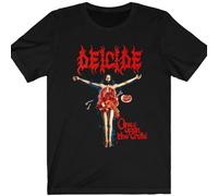 Hot Deicide Once Upon The Cross Shirt Hip Hop T-ShirtBlackL