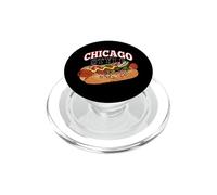 Hot Dog al Estilo de Chicago, Amante de la Comida Vintage, Viajes a Chicago PopSockets PopGrip para MagSafe
