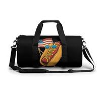 Hot Dog - Bolsa de deporte ligera con la bandera de Estados Unidos para hombres y mujeres, Estilo:, 17.7in/9in/9in, MHXYZHW