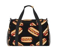 Hot Dog - Bolsa de viaje resistente al agua compacta para deportes, gimnasio y fin de semana para hombres y mujeres