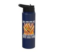 Hot Dog Call Me The Vet Puttin 'Dogs Down Bootleg Fun Glizzy Stainless Steel Insulated Water Bottle