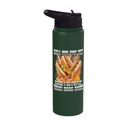 Hot Dog Call Me The Vet Puttin 'Dogs Down Bootleg Fun Glizzy Stainless Steel Insulated Water Bottle
