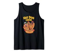 Hot Dog Crew, divertido diseño de cómic Camiseta sin Mangas