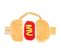 Hot Dog Dog Costume | Cotton Yellow Pet Dress for Small/Medium/Large Dogs | Warm Hamburger Clothing with Secure Hook & Loop Design | Fun Pet Apparel (S)