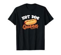 Hot Dog Foodie Funny Salchicha Amante de la comida rápida Hot Dog Queen Camiseta