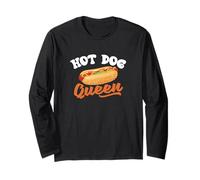 Hot Dog Foodie Funny Salchicha Amante de la comida rápida Hot Dog Queen Manga Larga