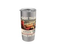 Hot Dog I Got That Dog In Me Divertido Meme Deportivo Hot Dog Vaso térmico de acero inoxidable de doble pared