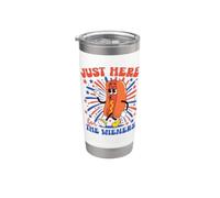 Hot Dog I'm Just Here for the Wieners 4 de julio Funny USA Vaso térmico de acero inoxidable de doble pared