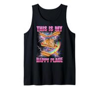 Hot Dog Meme Cat My Happy Place Bootleg Glizzy Hot Dog Camiseta sin Mangas