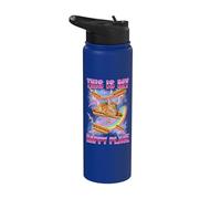 Hot Dog Meme Cat My Happy Place Bootleg Glizzy Hot Dog Stainless Steel Insulated Water Bottle
