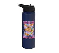 Hot Dog Meme Cat My Happy Place Bootleg Glizzy Hot Dog Stainless Steel Insulated Water Bottle