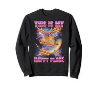 Hot Dog Meme Cat My Happy Place Bootleg Glizzy Hot Dog Sudadera
