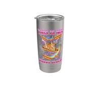 Hot Dog Meme Cat My Happy Place Bootleg Glizzy Hot Dog Vaso térmico de acero inoxidable de doble pared