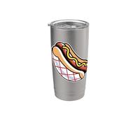 Hot Dog Mostaza Frankfurter Vaso térmico de acero inoxidable de doble pared