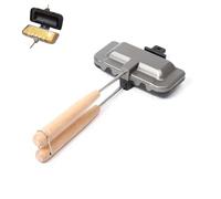 Hot Dog Pocket Maker, Double-Sided Sandwich Baking Pan, Hot Dog Bun Toaster, Portable Flip Sealed Grill Pan for Pancakes, for Pancakes Toast Omelets (Two-tone)