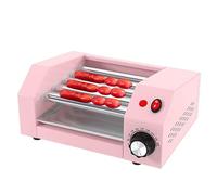 Hot Dog Roller Grill - Máquina de cocina con 5 rodillos antiadherentes y control de temperatura para salchichas y rollos de huevo