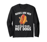 Hot Dog Roses Son Poema Rojo Parodia Lindo Kawaii Dibujos Animados Manga Larga
