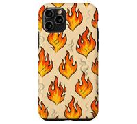 Hot Flame Fire Art with Smoke Grunge BBQ Heat Vibes Carcasa para iPhone 11 Pro