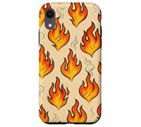 Hot Flame Fire Art with Smoke Grunge BBQ Heat Vibes Carcasa para iPhone XR