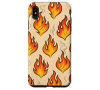 Hot Flame Fire Art with Smoke Grunge BBQ Heat Vibes Carcasa para iPhone XS MAX