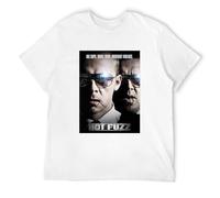 Hot Fuzz Big Cops Unisex T-Shirt Printed tee White Mens Top Shirt 3XL