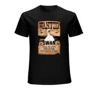 Hot Fuzz Wanted Swan Cornetto Trilogy Movie Unisex T-Shirt Printed tee Black Mens Top Shirt L