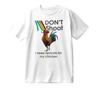 Hot Game ARC Raiders Merch Dont Shoot - Camiseta de algodón con estampado divertido - Camiseta unisex de manga corta, ropa de calle casual, regalo para fanáticos del juego, blanco, M