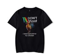 Hot Game ARC Raiders Merch Dont Shoot - Camiseta de manga corta unisex con cuello redondo, manga corta, informal, para regalo para fanáticos del juego, Negro, S